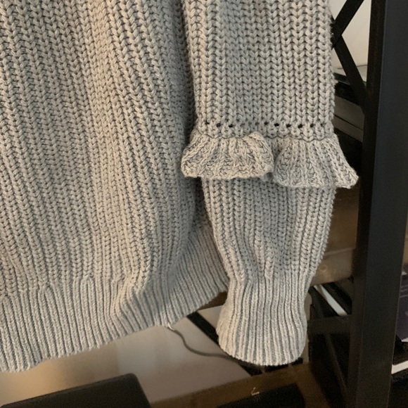 Gray Michael Kors Sweater with Fringe Accents - Picture 3 of 6